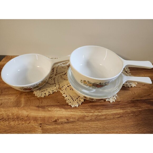Corningware Pan Set Spice O' Life - 3 pans & 1 lid Vintage Set - Picture 5 of 11